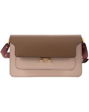 Marni Trunk Lederen Tas - Bruin