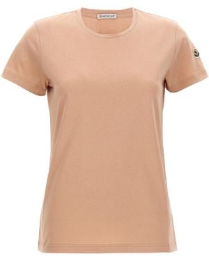 Moncler Cotton T-Shirt - Natural
