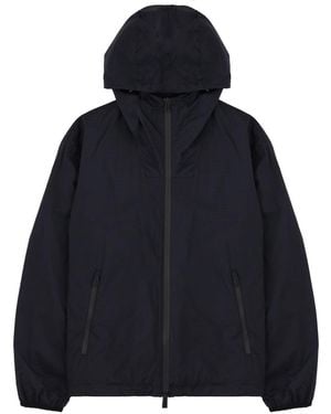 Emporio Armani Zip-Up Hooded Jacket - Blue