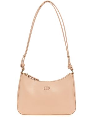Twinset 'Hobo Oval T' Shoulder Bols - Neutro