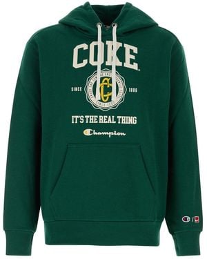 Champion Long Sleeves Printed Hoodie - Green