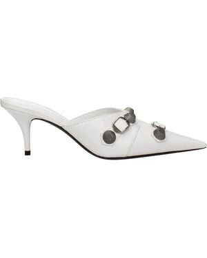 Balenciaga Leather Sandals - White
