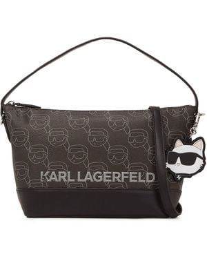 Karl Lagerfeld Schwarze Eco-Leder-Handtasche