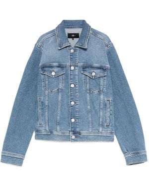 Seven7 Adi Denim Trucker Jacket - Blue