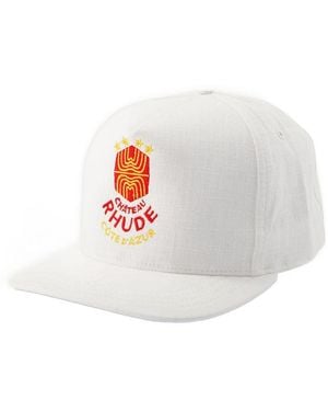 Rhude Azur Cap Beige de algodón - Blanco