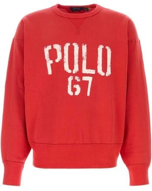 Polo Ralph Lauren Crew Neck Sweatshirt - Red