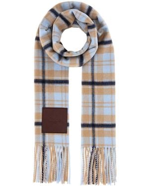 Chloé Embroidered Cashmere Highlanding Scarf, 200 Cm X 35 Cm - White