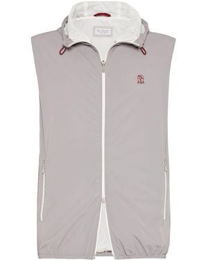 Brunello Cucinelli Nylon Down Weste - Grau