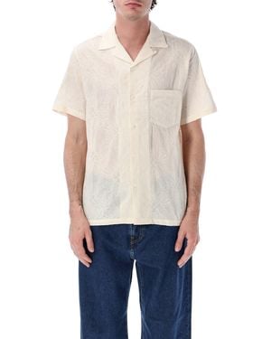 Portuguese Flannel Embroidered Duke Shirt - Blue