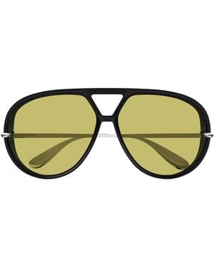 Bottega Veneta Zonnebril Bv1274 S 002 Zwart/geel Uniseks - Bruin
