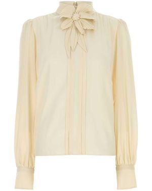 Valentino Garavani Embroidered Top - Natural