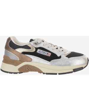 Autry Suede Mesh Terry Lacing Trainers - Grey