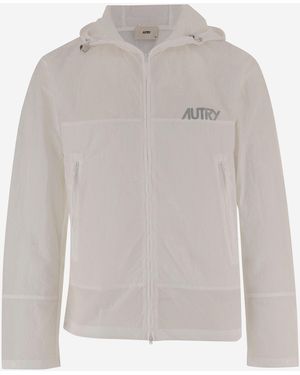Autry Nylon Jacket With Logo - Grey