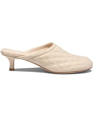 Burberry Gesteppte Mules Mit Stickerei - Natur