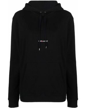 Saint Laurent Sudadera de punto fino con logo - Negro