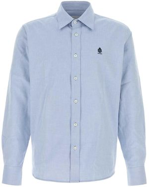 Prada Classic Fit Cotton Shirt - Blue