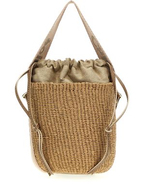 Chloé 'Woody Small Bucket Bag Crossbody Bags - Natural