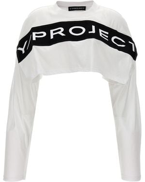 Y. Project Logo Crop T-Shirt - Black