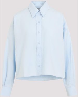 Frankie Shop Arlen Organic Cotton Boxy Shirt - Blue
