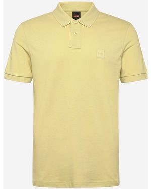 BOSS Stretch Cotton Polo Shirt - Yellow