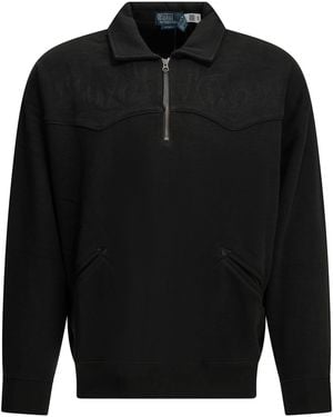 Polo Ralph Lauren "Mlb" Polo-Collar Sweatshirt - Black