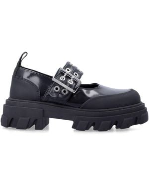Ganni Cleated Ballerina Shoes - Blue
