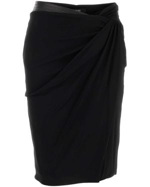 Versace Stretch Viscose Skirt - Black