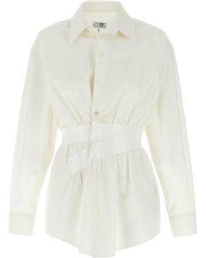 MM6 by Maison Martin Margiela Tailored Cotton Poplin Shirt - White