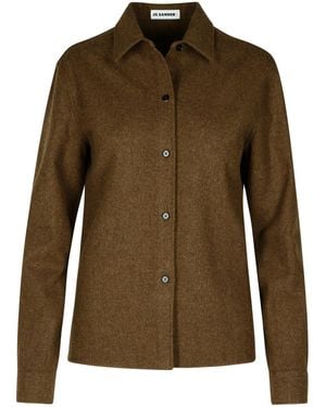 Jil Sander Wool Shirt - Grün