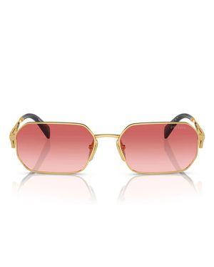 Prada Zonnebril Pra51 S 5 Ak40 C Goud/rood Gradiënt Unisex - Roze