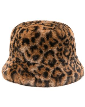 Apparis Amara Leopard Embet Hat - Bruin