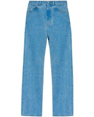 Marni Jeans Mit Logo-Patch - Blau