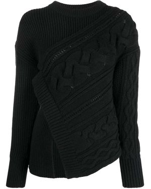 McQueen Asymmetrische Trui - Zwart