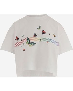 CASABLANCA Cotton T-Shirt With Logo - White