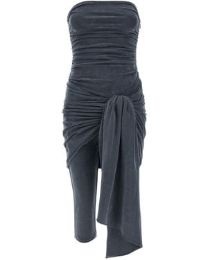 Alexander Wang Vintage Effect Stretch Jumpsuit With Knot Detail - Blau