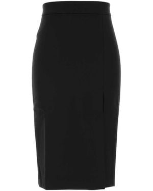 ANDAMANE Stretch Gabardine Skirt - Black