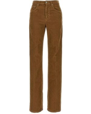 Saint Laurent 'Clyde' Trousers - Brown
