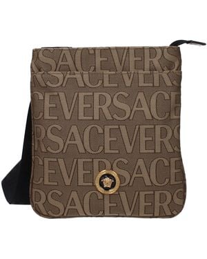 Versace Crossbody Bag/ Fabric - Brown