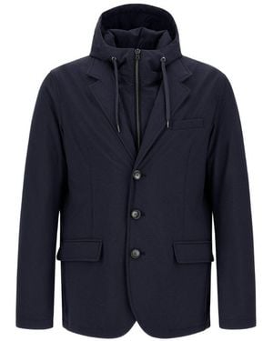 Herno Nylon Blazer Jacket - Blue