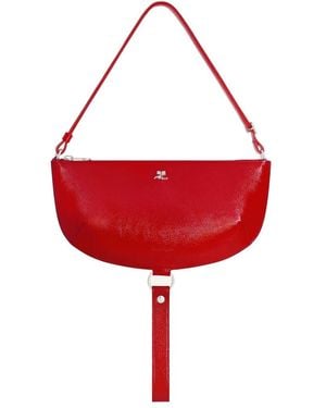 Courreges Holy Eclipse Leather Bag - Red