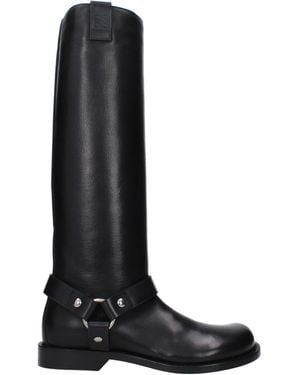 Loewe Boots Campo Biker Vrouwen Leer Zwart