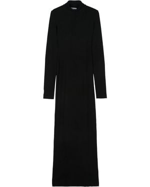 Cotton Citizen Katoenen Burger De Verona Turtleneck Maxi -jurk - Zwart