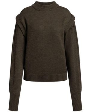 Alberta Ferretti Pullover mit Rundhalsausschnitt aus Wolle von - Schwarz