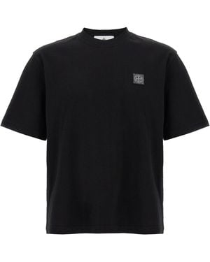 Stone Island Logo Patch T -Shirt - Schwarz