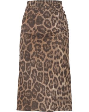 Stella McCartney Stella Mc Cartney Bruin Luipaardprint Slip Op Rok