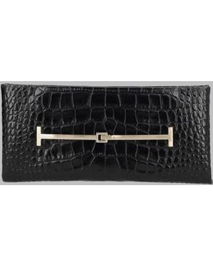 Tom Ford Designer Leather Shoulder Bag For - Black