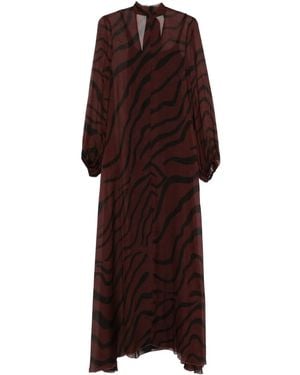Raquel Diniz Kleid mit Zebramuster - Braun