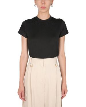 Givenchy Chain Motif Crew Neck T-Shirt For - Black