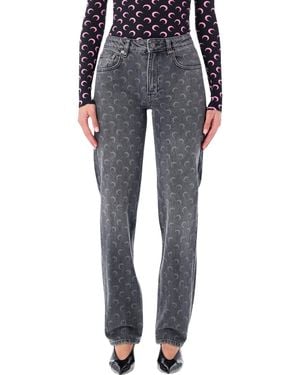 Marine Serre Jeans Grau