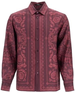 Versace Barock Seidenhemd - Rot